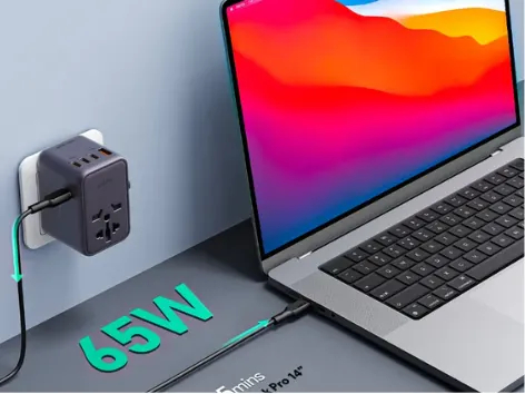 Củ sạc đa năng Aukey PA-TA08A PD65W nhiều cổng 1 Củ sạc đa năng Aukey PA-TA08A PD65W nhiều cổng 1