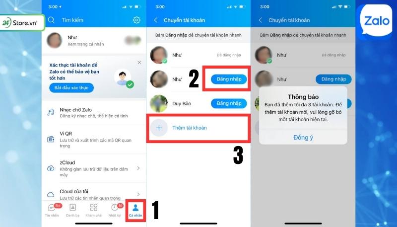 Cách tạo tài khoản Zalo thứ 2 trên điện thoại Android  Sử dụng tính năng chuyển tài khoản của Zalo