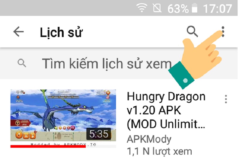 cách xóa lịch sử tìm kiếm trên youtube