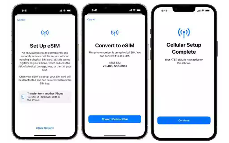 Cài đặt eSIM 