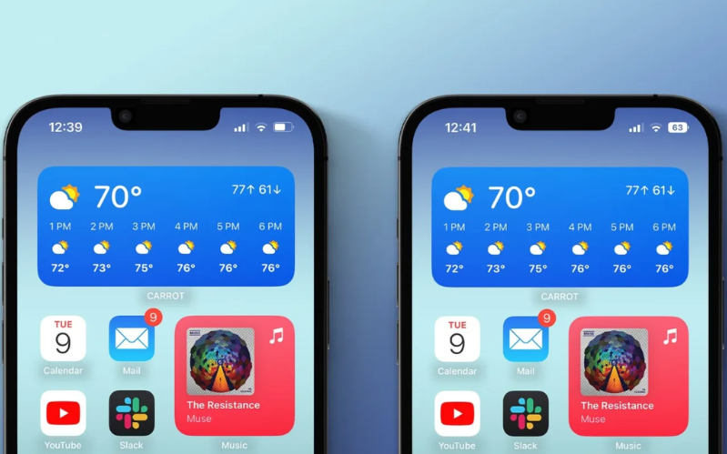 Tính năng hiển thị phần trăm pin trên iPhone 