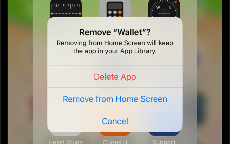 Gỡ cài đặt ứng dụng Wallet 