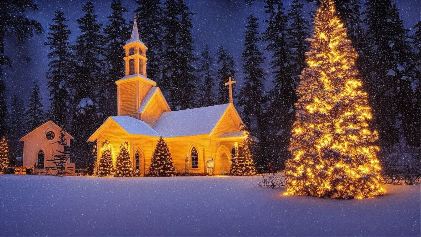 Hình nền giáng sinh cây thông noel cho máy tính