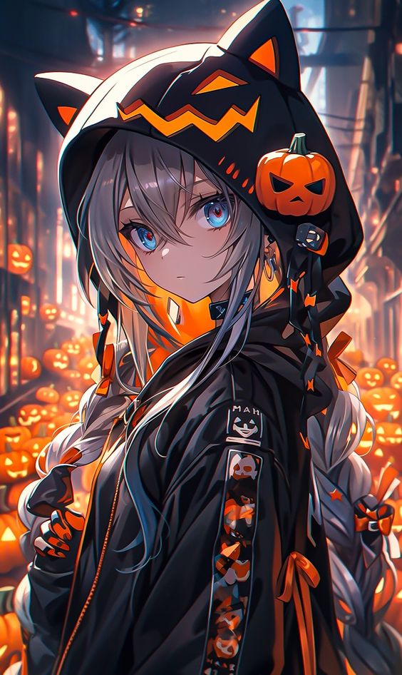 Hình nền Halloween Anime cute