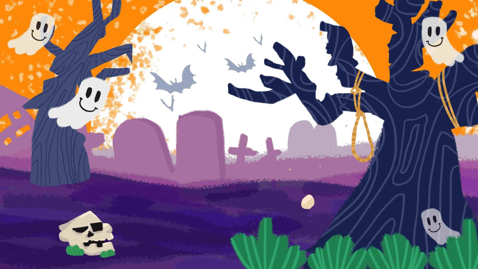 Hình nền Halloween dễ thương, cute cho máy tính