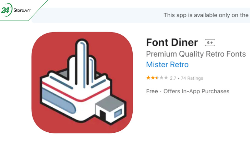 Font Diner - App chỉnh phông chữ phong cách hoài cổ