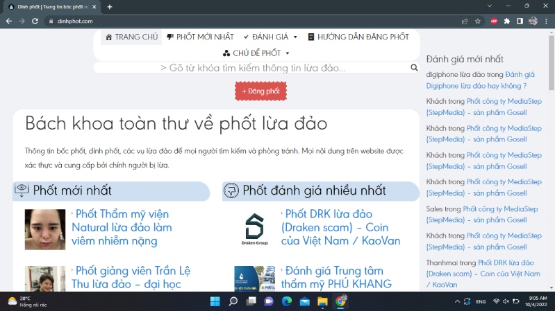 Bài viết 24hStore lừa đảo trên website dinhphot.com