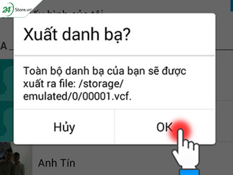 bước  7 hướng dẫn chuyển danh bạ từ Android sang iPhone