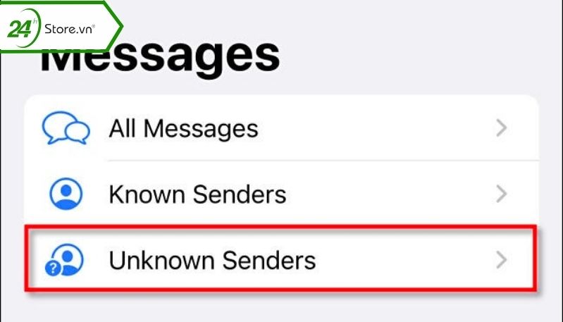 Ẩn cảnh báo cho tin nhắn văn bản Spam trên iPhone Ẩn cảnh báo cho tin nhắn văn bản Spam trên iPhone