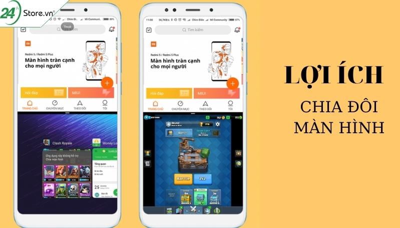 Lợi ích của cách chia đôi màn hình iPhone