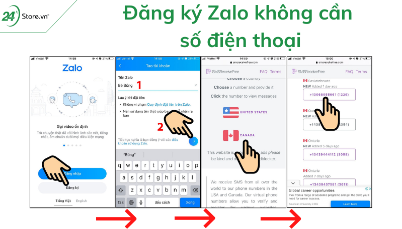 Đăng ký Zalo không cần số điện thoại