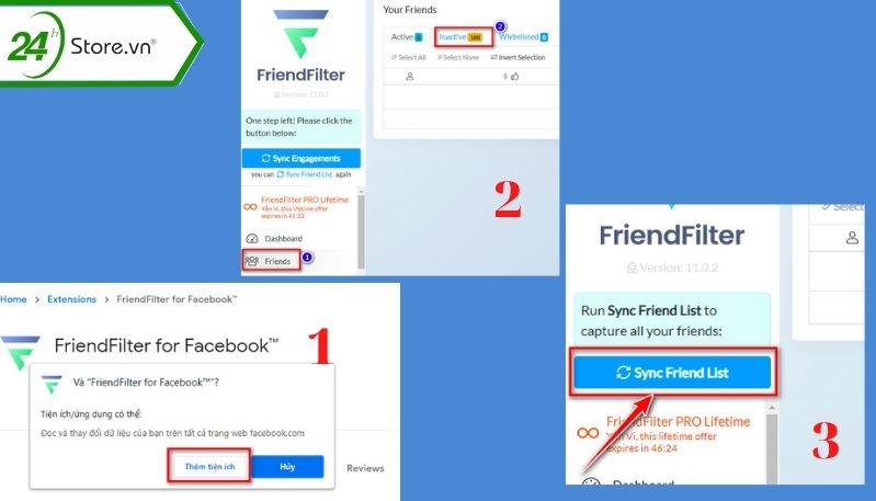 Lọc bạn bè không tương tác trên Facebook bằng máy tính