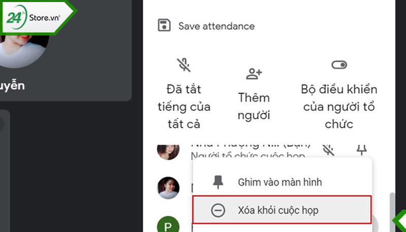 Cách xoá thành viên khỏi cuộc họp trong Google Meets
