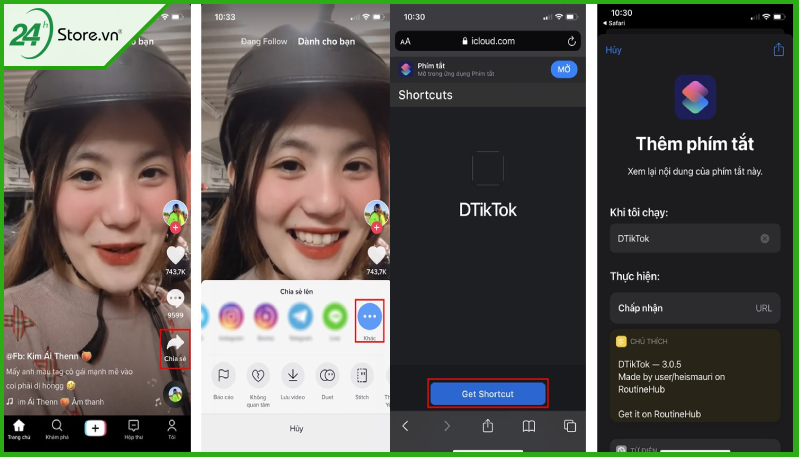 lưu video tiktok không có logo cho iphone