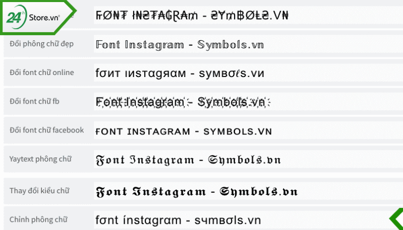 font for instagram