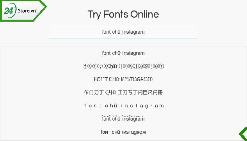 font chữ đẹp instagram