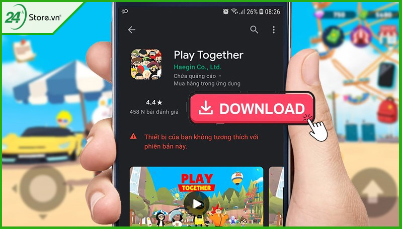 Cập nhật Play Together cho máy Android không tương thích Cập nhật Play Together cho máy Android không tương thích