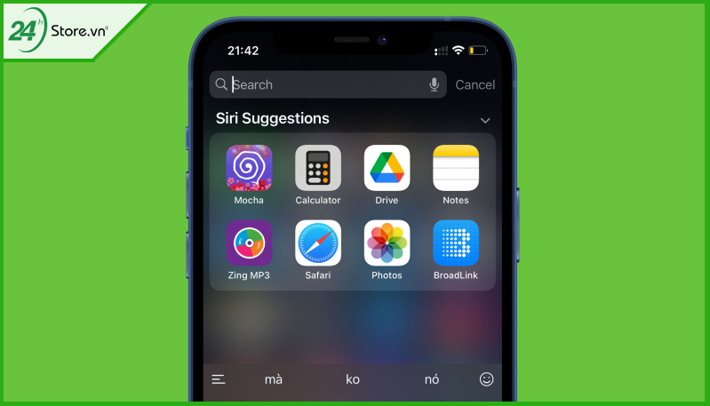 Tìm kiếm nhanh trên iPhone