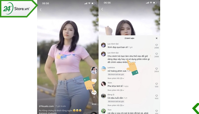 Bình luận hấp dẫn tại video TikTok của người nổi tiếng