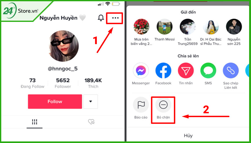Cách bỏ chặn người dùng trên tiktok Cách bỏ chặn người dùng trên tiktok