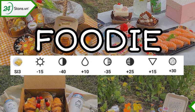 Công thức 1 chỉnh đồ ăn trên Foodie