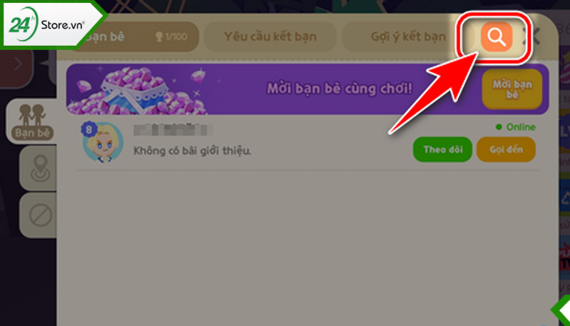 Cách add friend trên Play Together