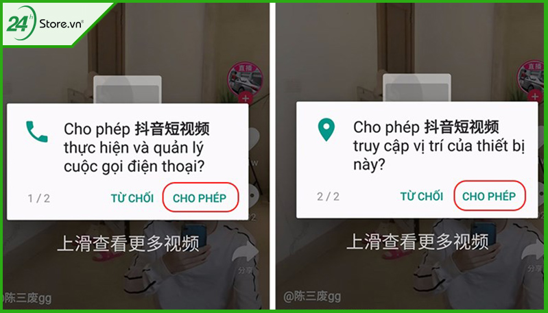 Xác nhận và cho phép quyền truy cập từ Douyin 