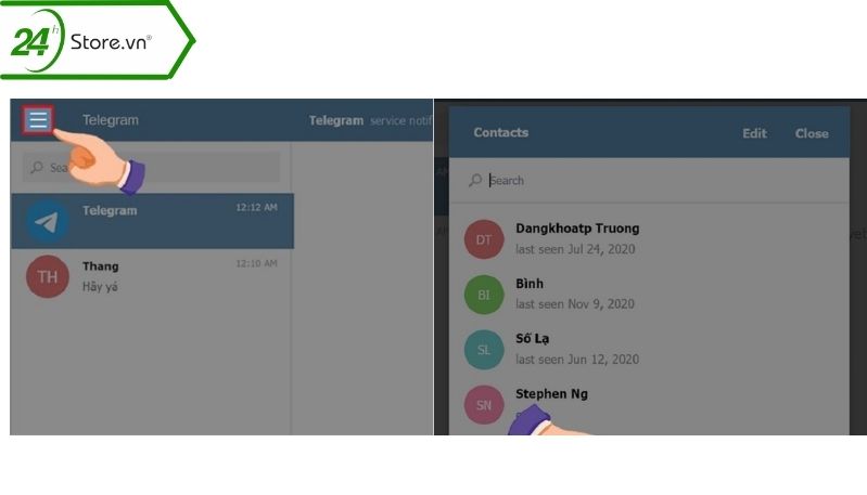 Cách kết bạn trên telegram bằng số điện thoại