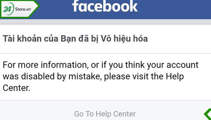 Cách lấy lại tài khoản Facebook bị vô hiệu hoá