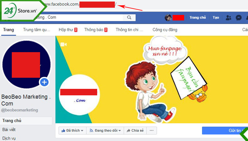 Cách lấy link Fanpage Facebook