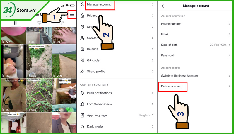 Cách xóa toàn bộ video trên TikTok