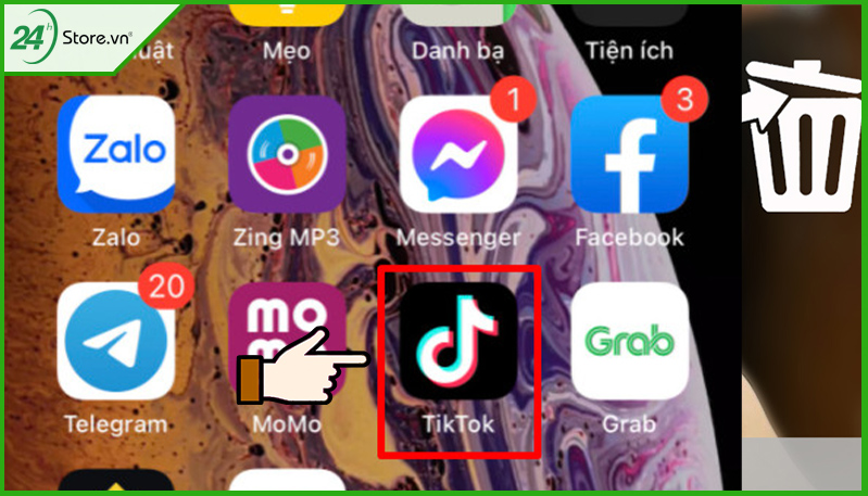 Mở ứng dụng TikTok trên mobile