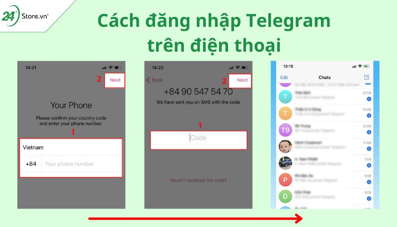 Cách đăng nhập Telegram trên điện thoại Cách đăng nhập Telegram trên điện thoại