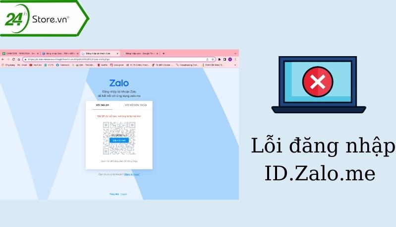 Lỗi đăng nhập id.zalo.me