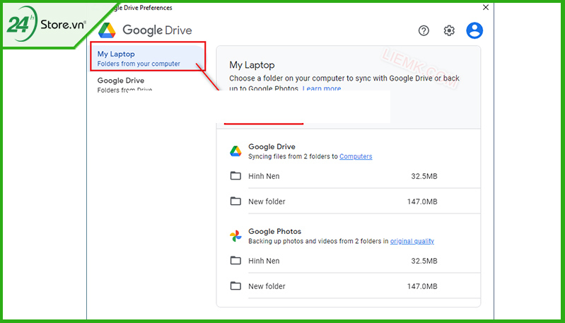 Đồng bộ Drive với máy tinh Đồng bộ Drive với máy tinh