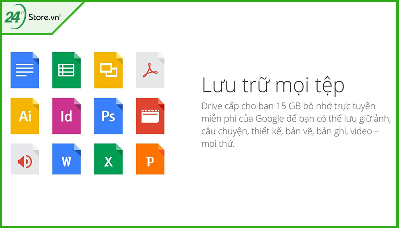 Drive giúp lưu trữ mọi tập tin Drive giúp lưu trữ mọi tập tin