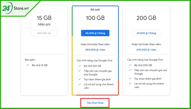 Nâng cấp dung lượng Drive Nâng cấp dung lượng Drive