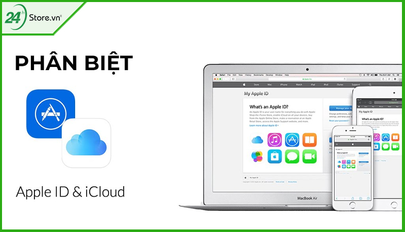 Phân biệt tài khoản iCloud và Apple ID Phân biệt tài khoản iCloud và Apple ID