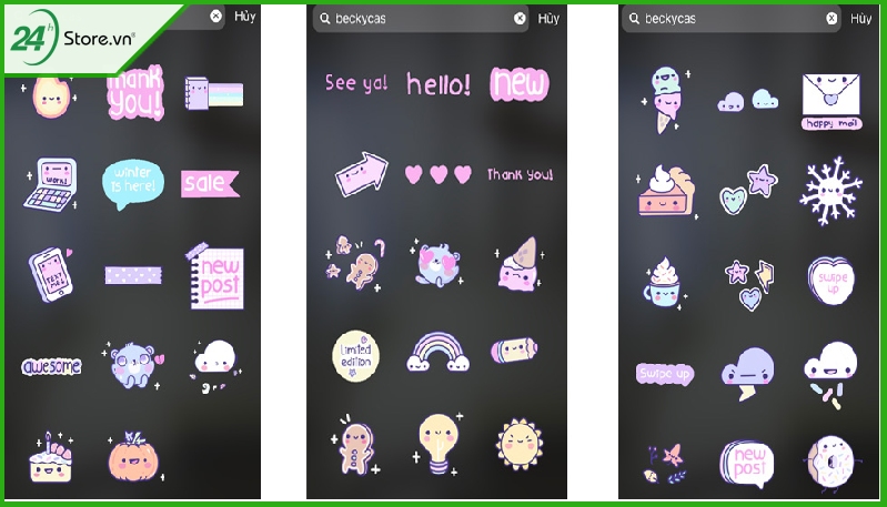  Những sticker Instagram tone hồng pastel