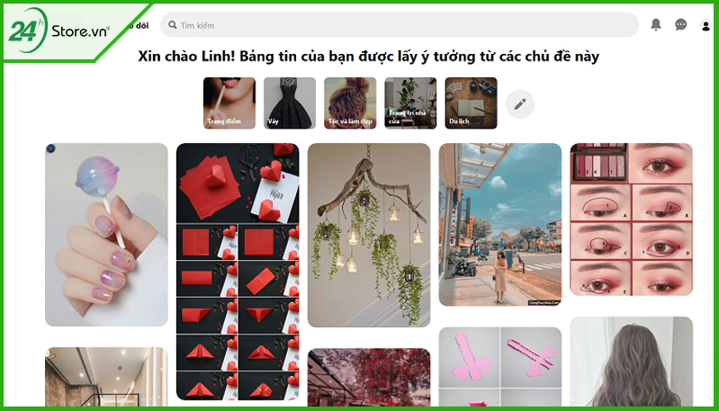 Thanh tìm kiếm Pinterest Thanh tìm kiếm Pinterest