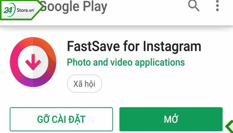 Cách tải ảnh trên Instagram bằng app Fastsave for Instagram