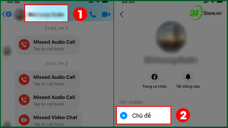 Cách thay đổi hình nền messenger trên iPhone