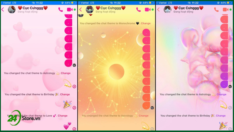 Hình nền messenger chủ đề có sẵn