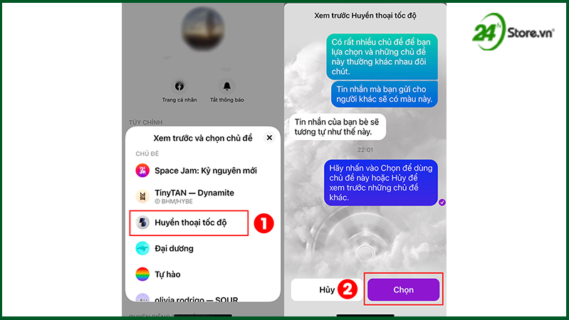 Thay đổi hình nền messenger iPhone cực dễ