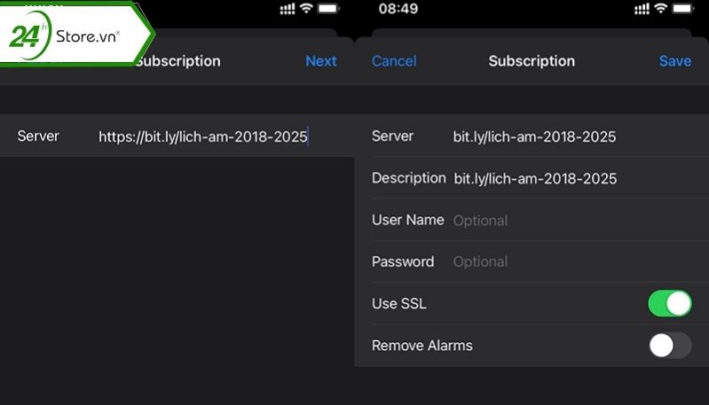Bước 3 thao tác thêm âm lịch vào Google Calendar trên iOS