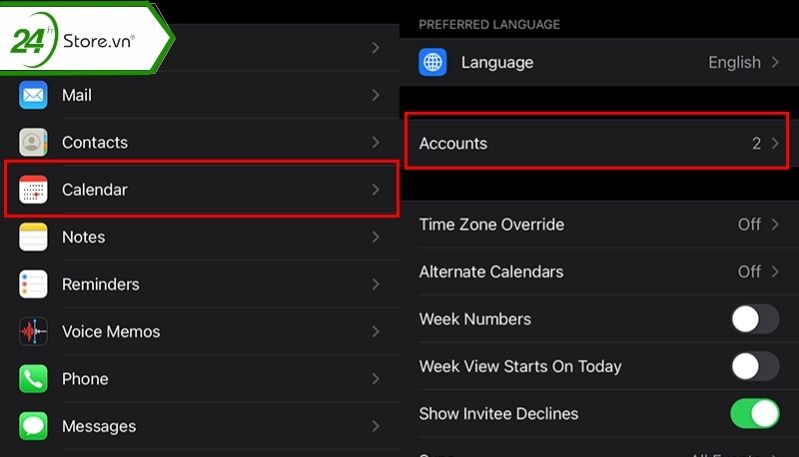 Bước 1 thao tác thêm âm lịch vào Google Calendar trên iOS