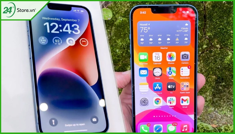 So sánh dung lượng Pin của iPhone 14 tiêu chuẩn so với iP13
