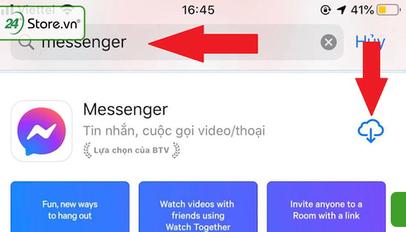 Cài đặt lại Facebook Messenger