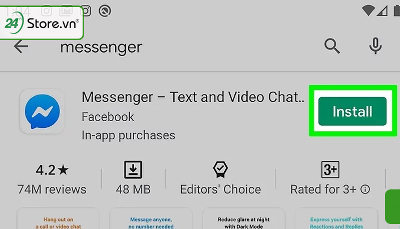 Cài đặt lại Facebook Messenger