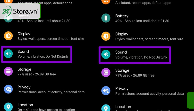 Tắt không chế độ làm phiền trên điện thoại Android